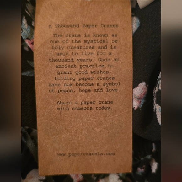 Paper Crane NWT Floral Off the Shoulder Boho Blouse Small - Picture 5 of 6